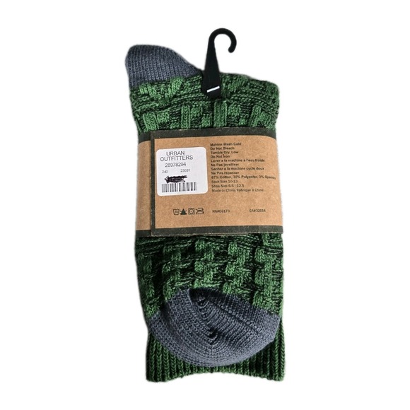 Urban Outfitters Camp Socks O'Hanlon Mills sock size 10-13 shoe size 6.5-12.5 - Picture 2 of 2